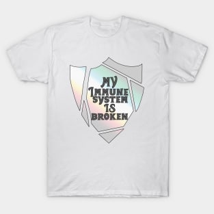 Broken immune system (disability pride flag) T-Shirt